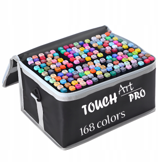 Touch Art Pro obojstranné farebné fixky 168 ks